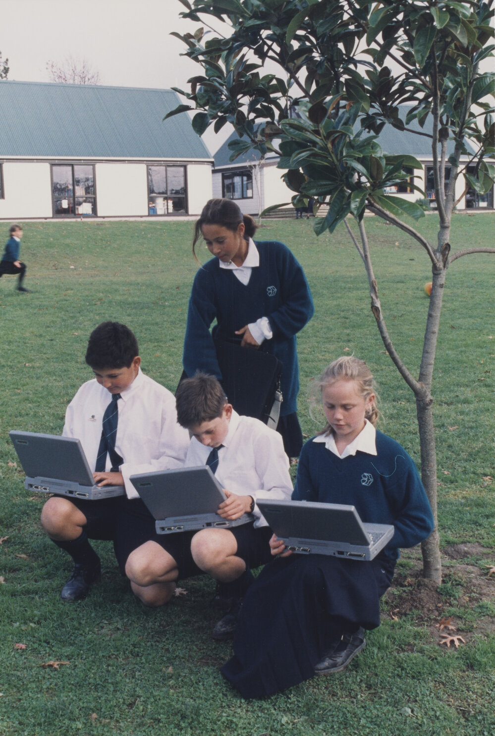 Students using laptops