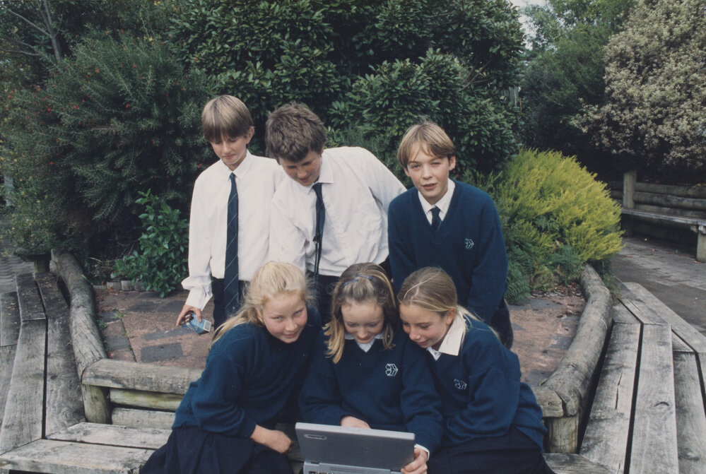 Students using laptop