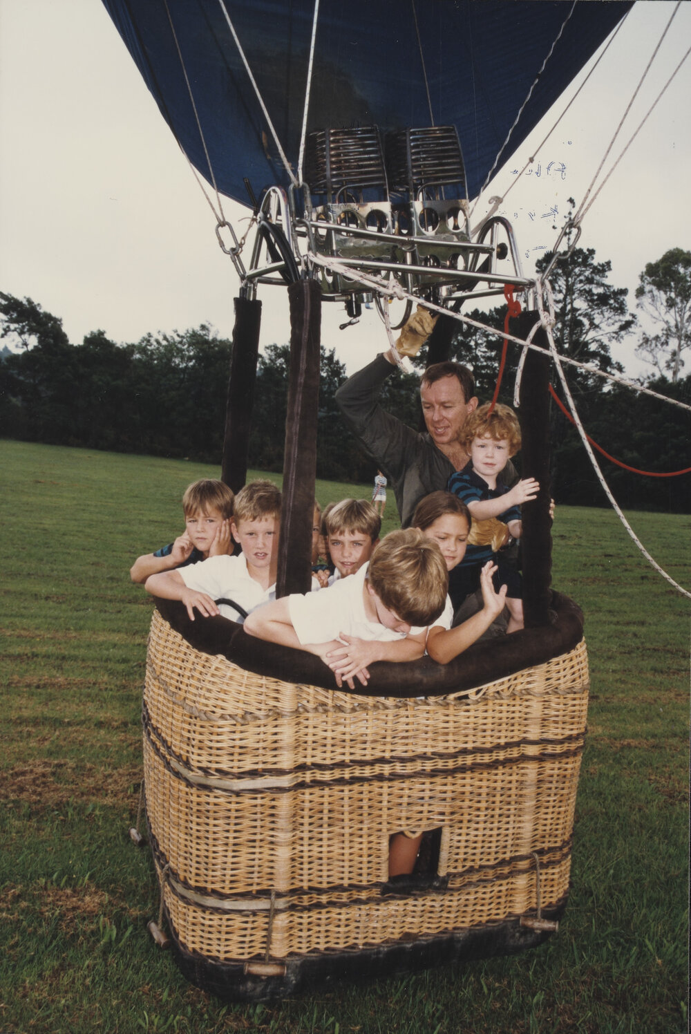 Students in hot air balloon