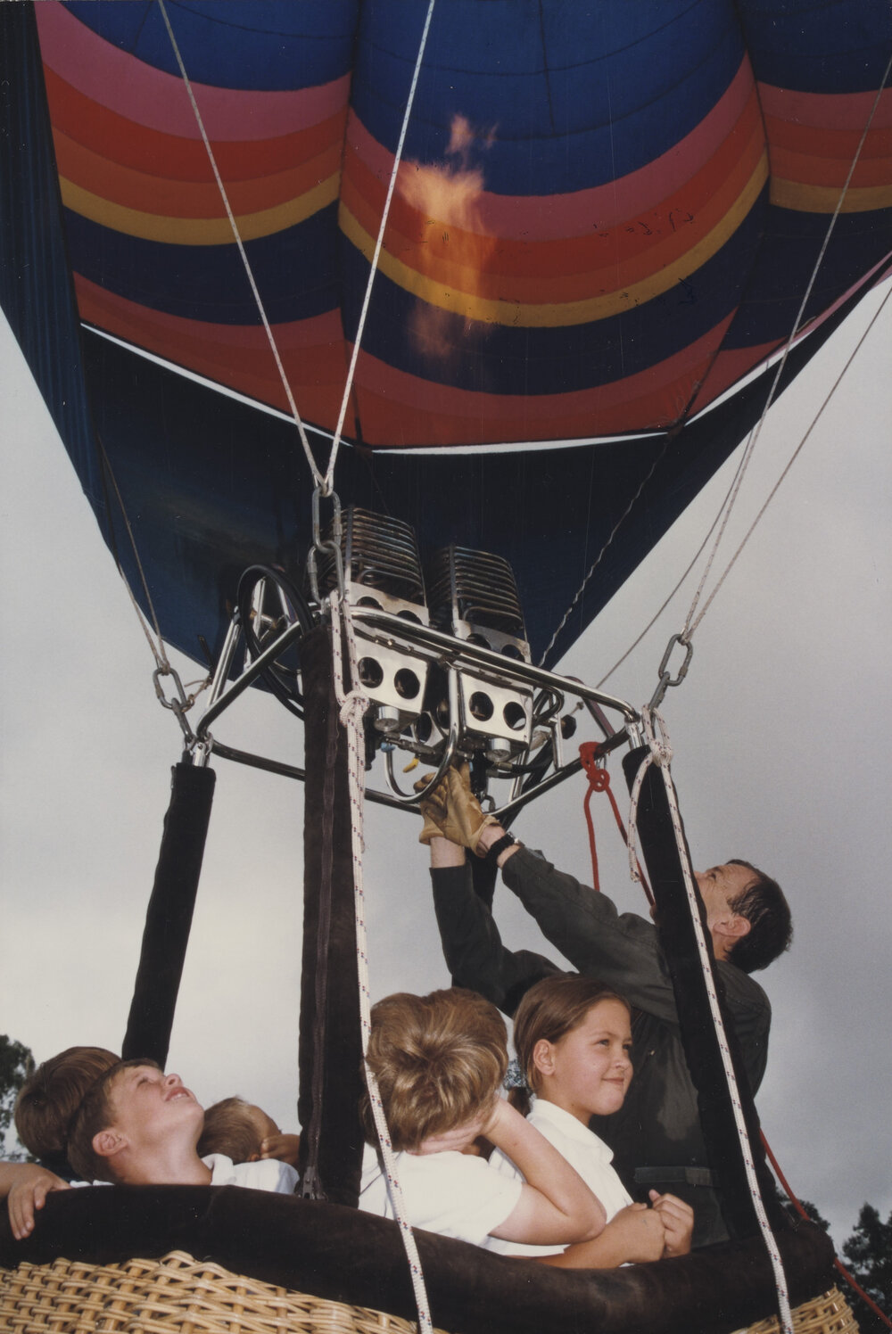 Students in hot air balloon