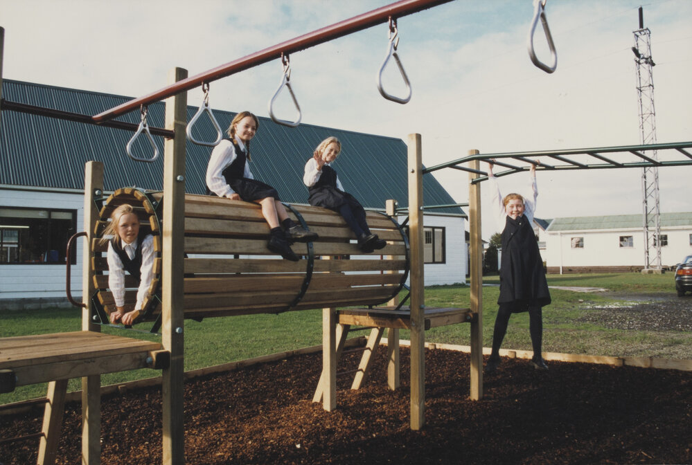 Students on school playground