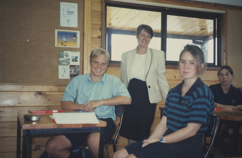 Students and teacher in classroom
