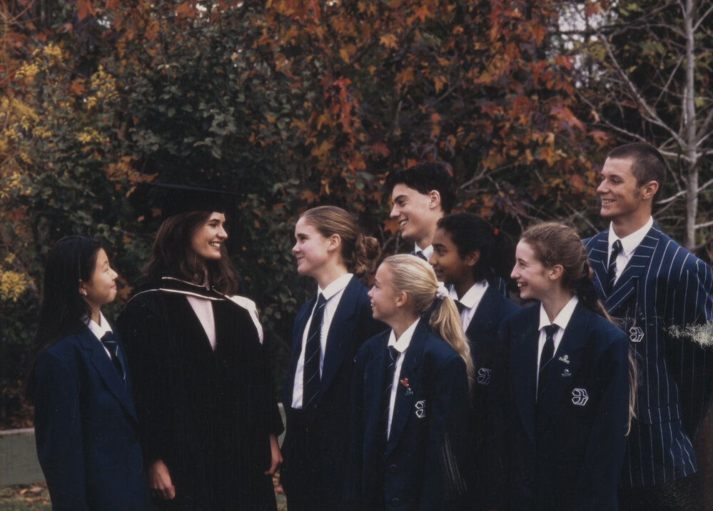 Students modelling for Kristin Prospectus 