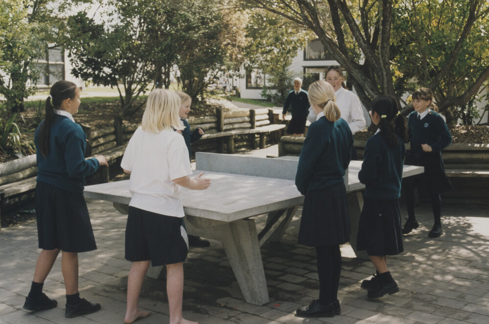 Students playing during break