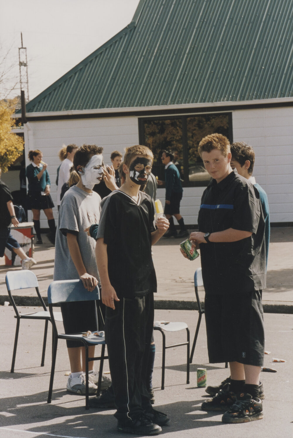 Students with face paint