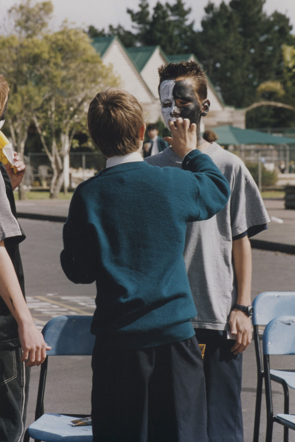 Students face painting