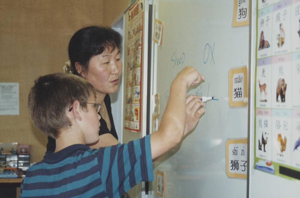 Student in Chinese class