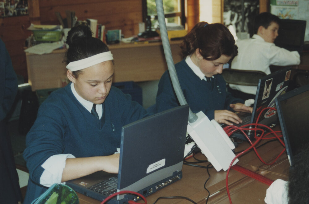 Students with laptops