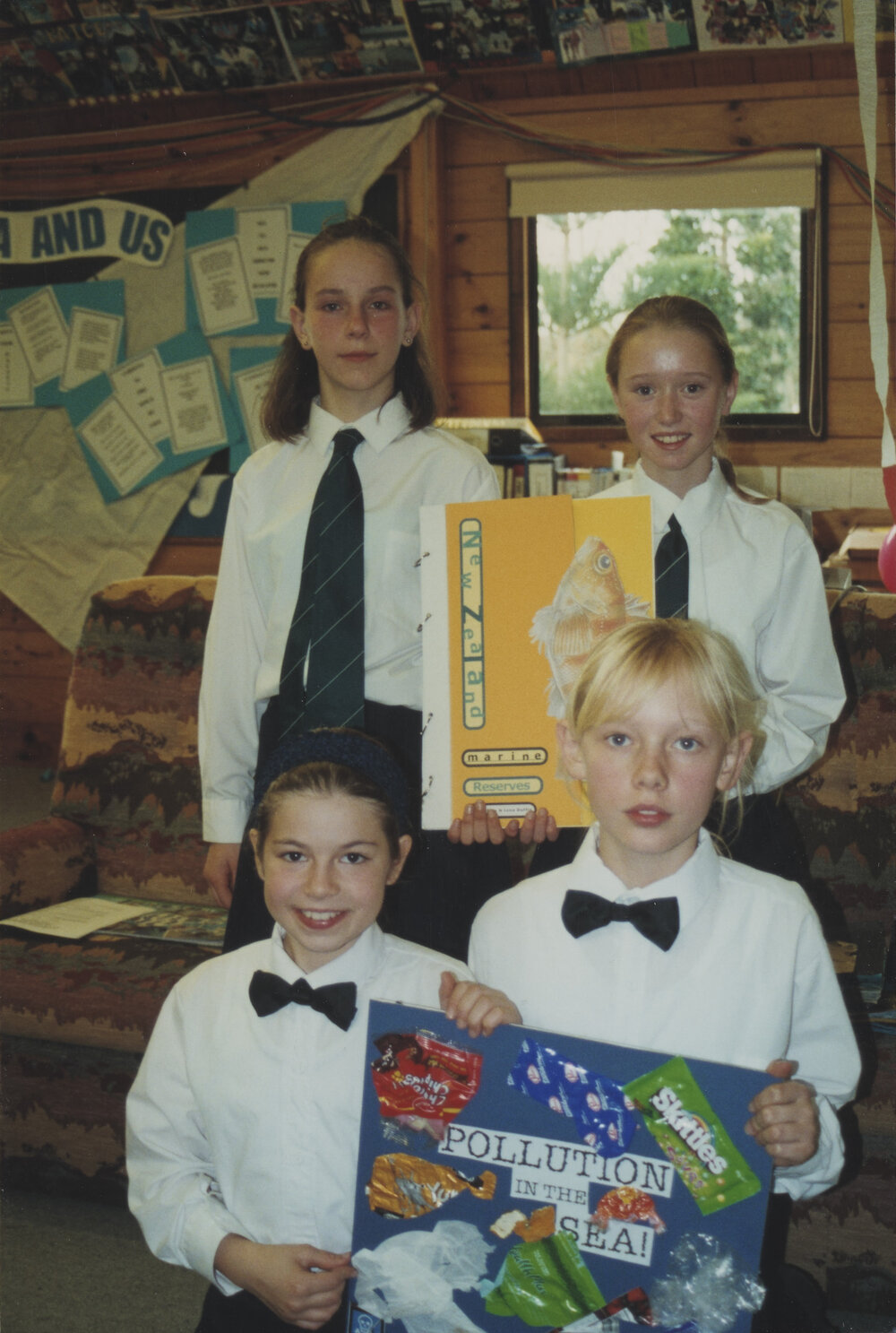 Students with sea project