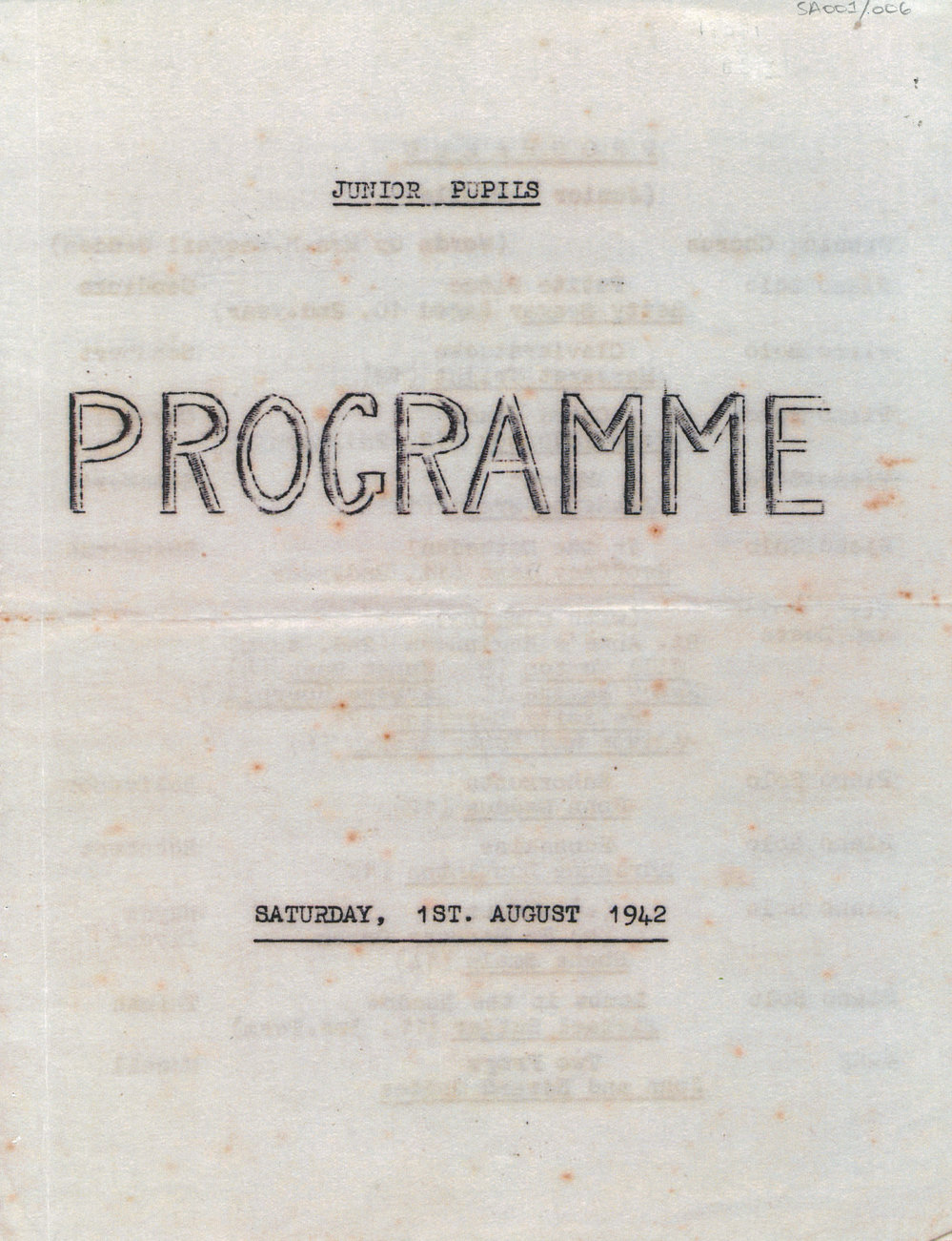 St. Anne's Junior Pupils Programme