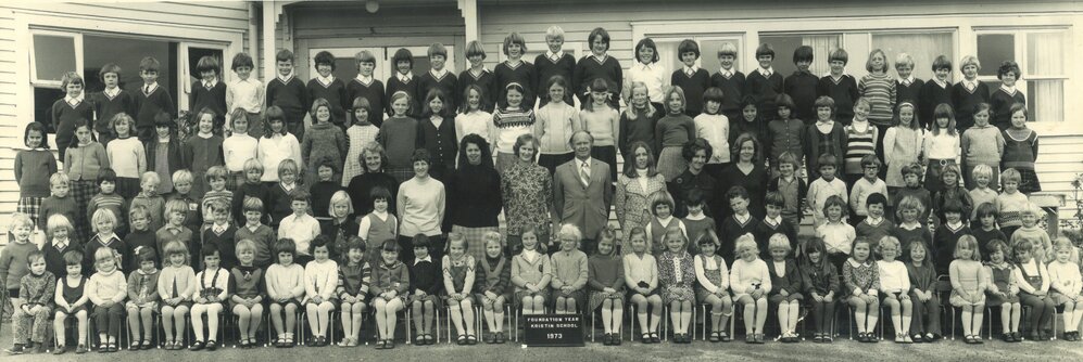 1973 Kristin School Foundation Day Whole School Photo