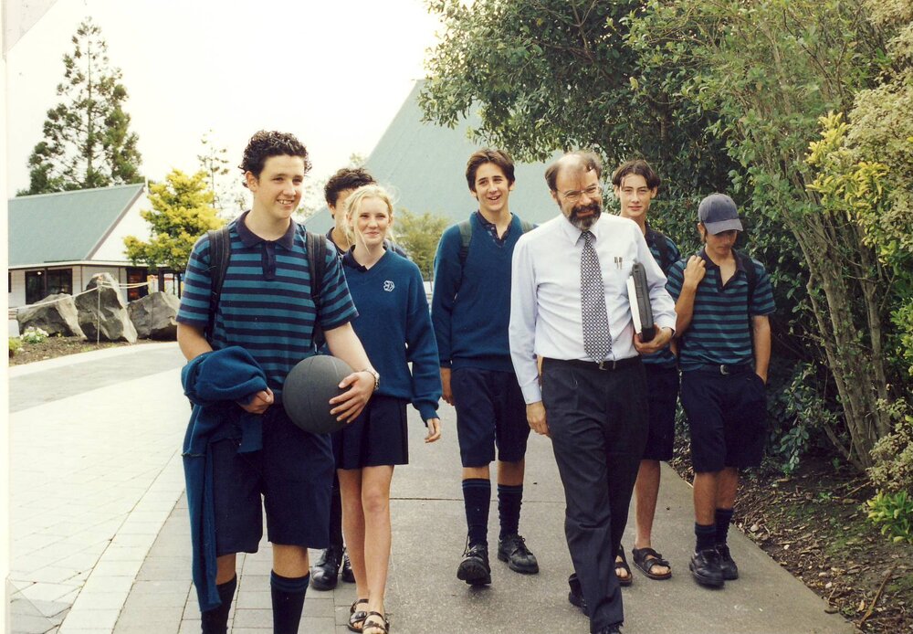 Stephen Codrington with Students (1999)