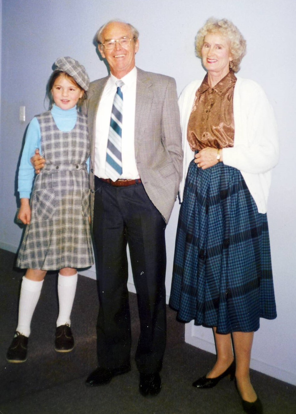 Roy &amp; Marion Munn on a school visit (1991)