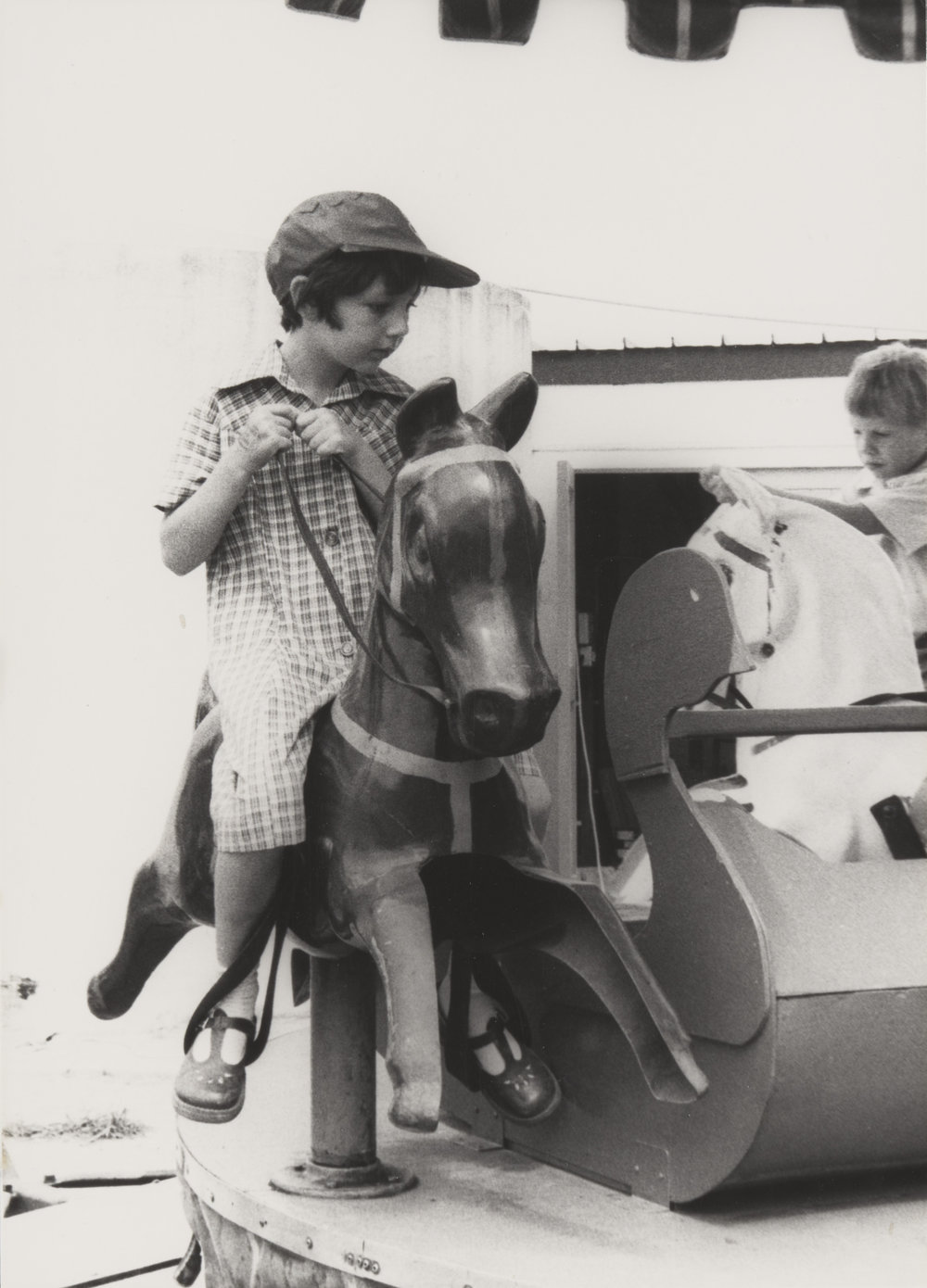 Students on merry-go-round