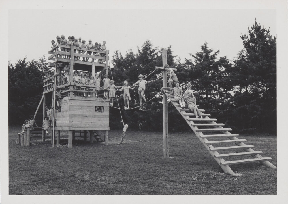 Students on Adventure Playground