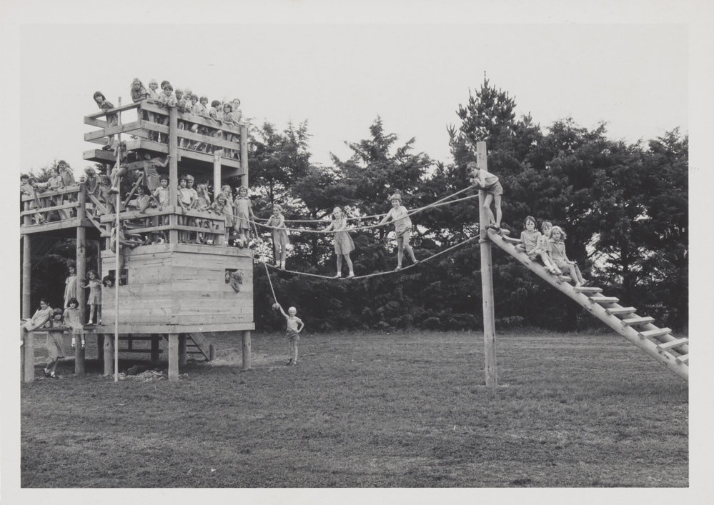 Students on Adventure Playground