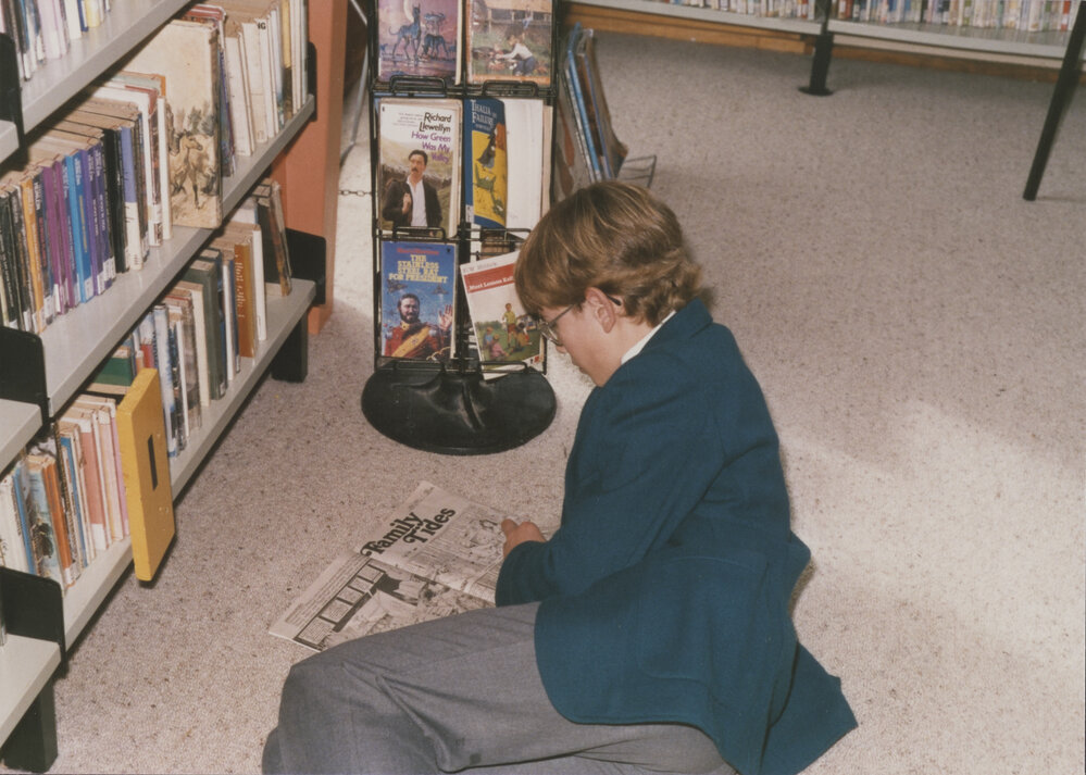 Student in Library