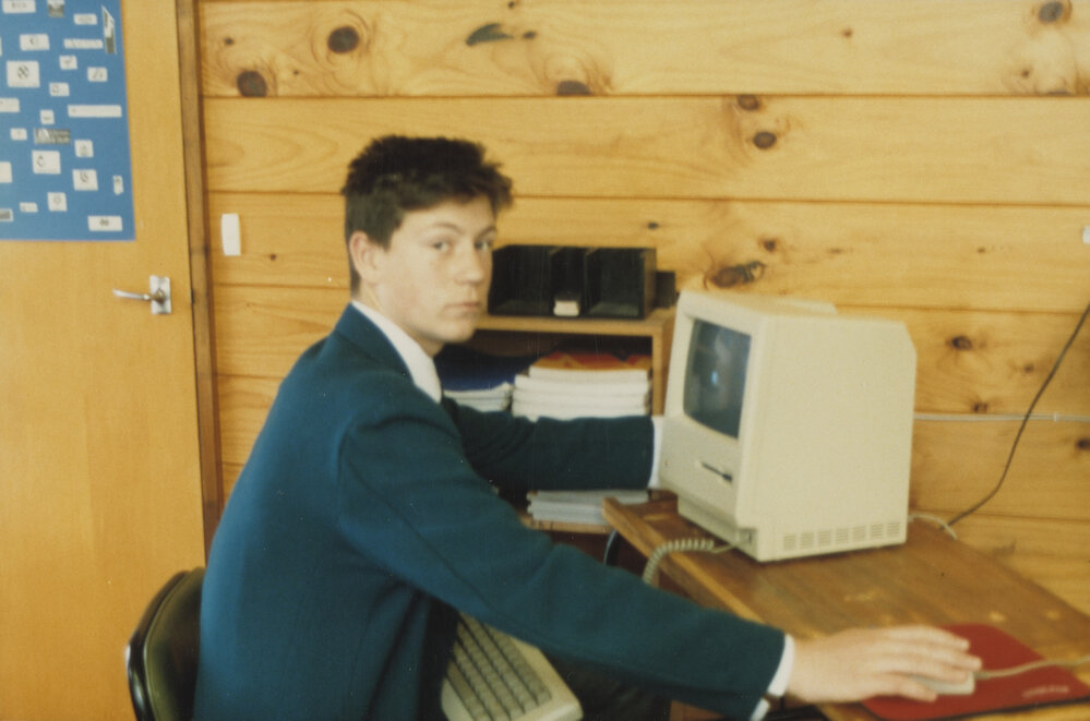 Student on computer