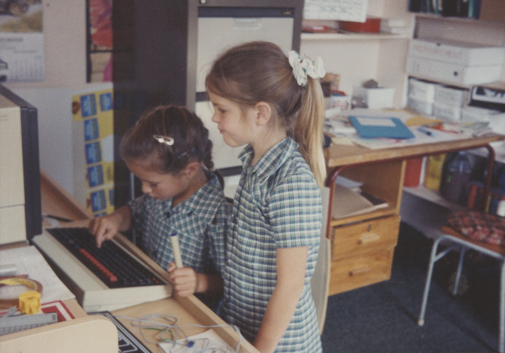 Students on computer