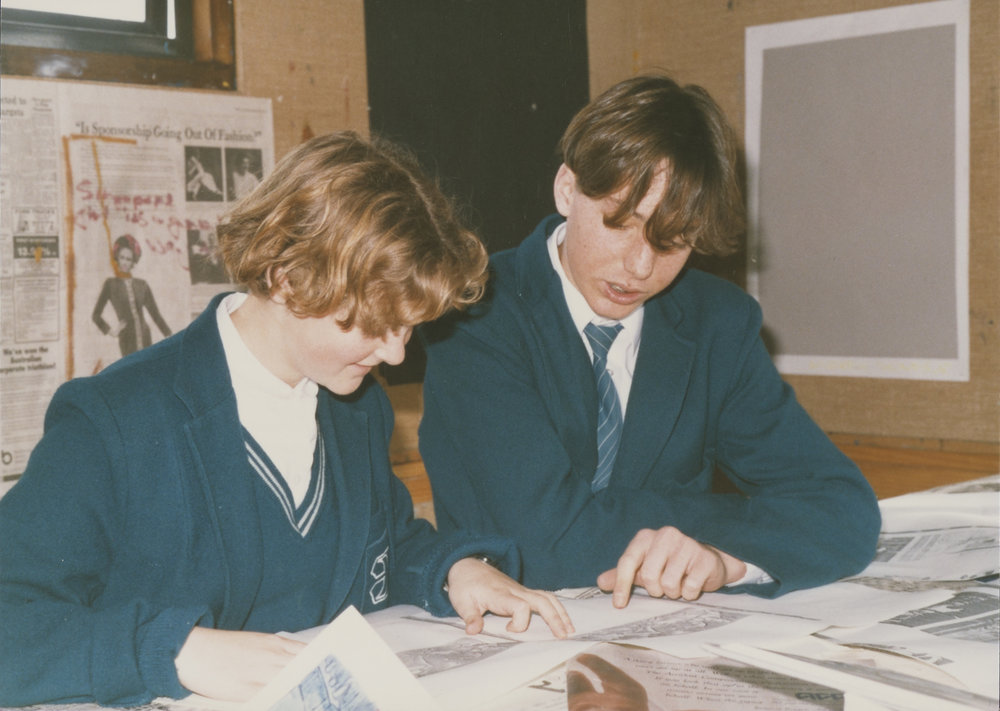 Students in art classroom