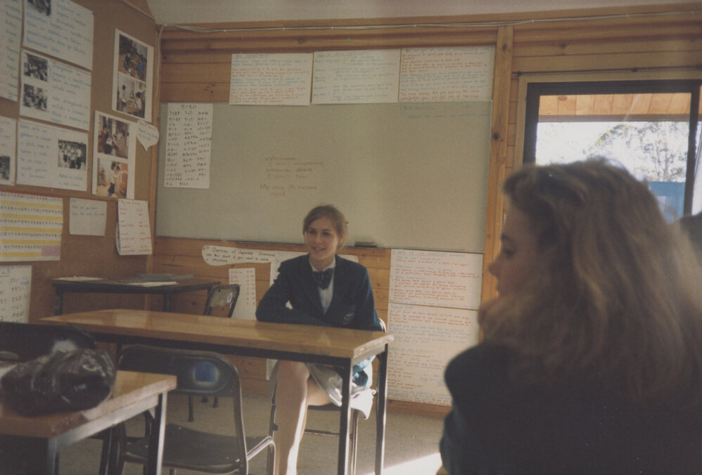 Student in classroom
