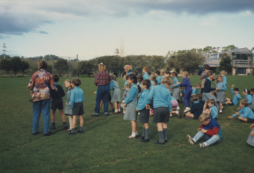 Students on field