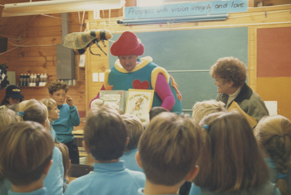 Students and teacher in classroom