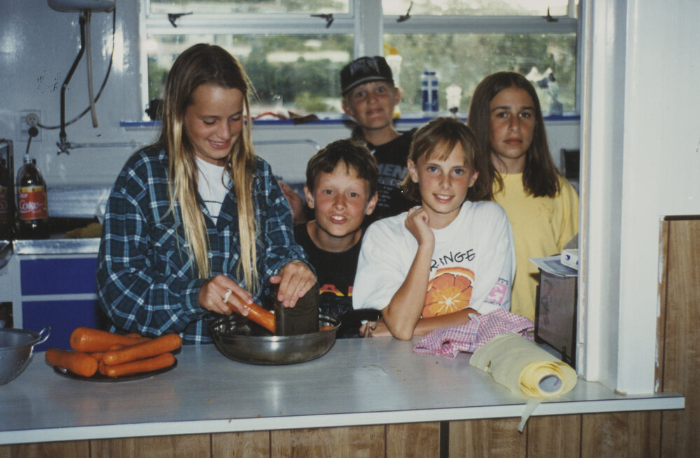 Students preparing food