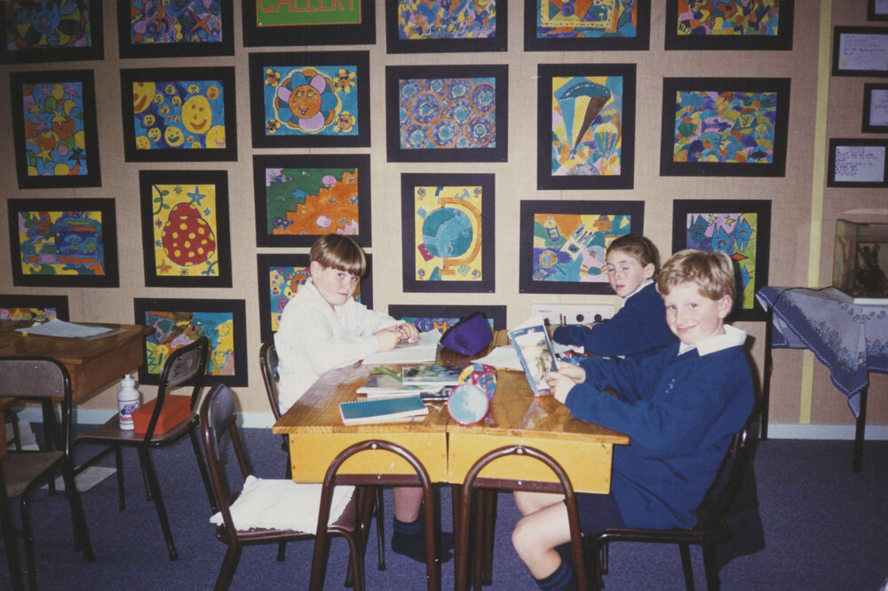 Students doing schoolwork in classroom