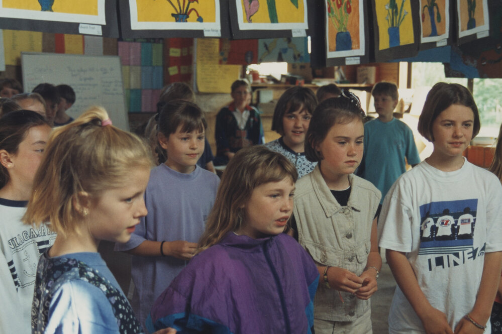 Students learning in classroom