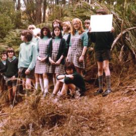 Kristin students in bush (1976)