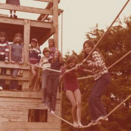 Students on Adventure Playground