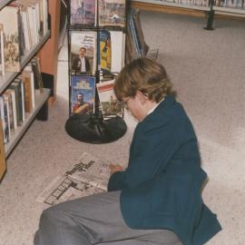 Student in Library
