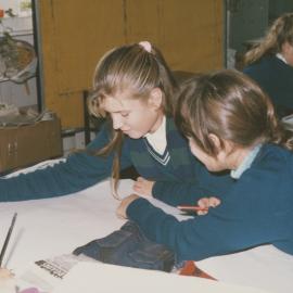 Students in art classroom
