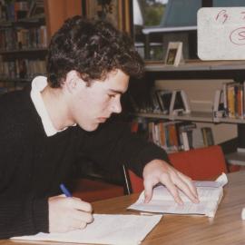 Student in Library