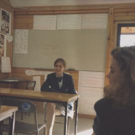 Student in classroom