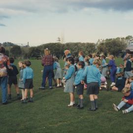 Students on field