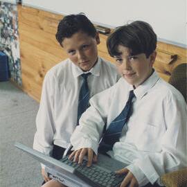 Students using laptop