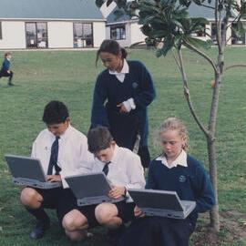 Students using laptops