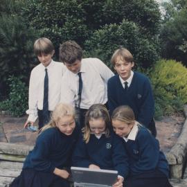 Students using laptop