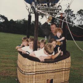Students in hot air balloon
