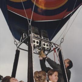 Students in hot air balloon