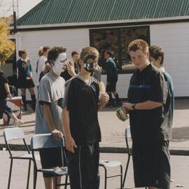 Students with face paint