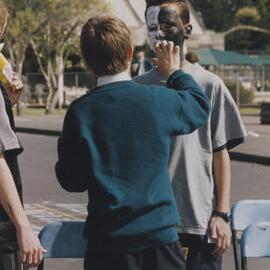 Students face painting