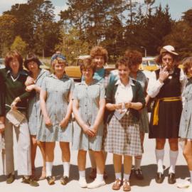 Staff in school uniform on Mufti Day 1978