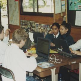 Students with laptops