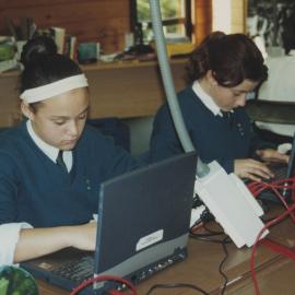 Students with laptops