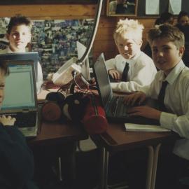 Students with laptops