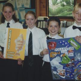 Students with sea project