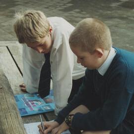 Students with sea project